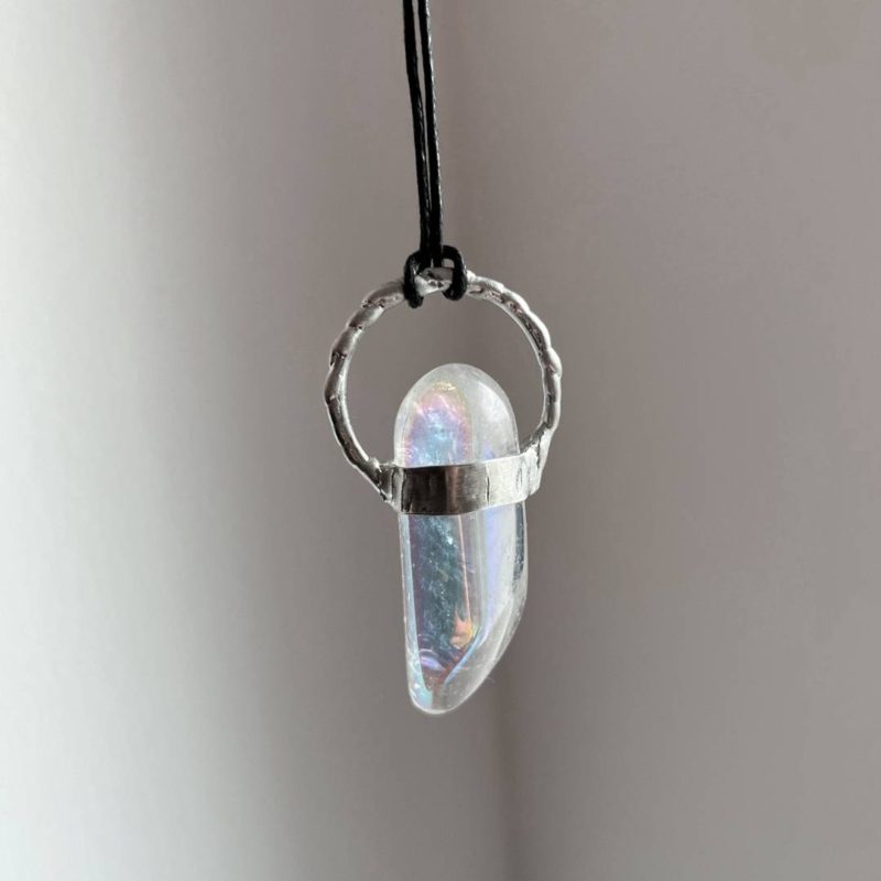 náhrdelník křišťál aqua aura - Kyvadlo