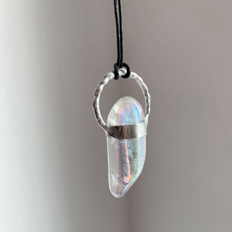 náhrdelník křišťál aqua aura - Kyvadlo