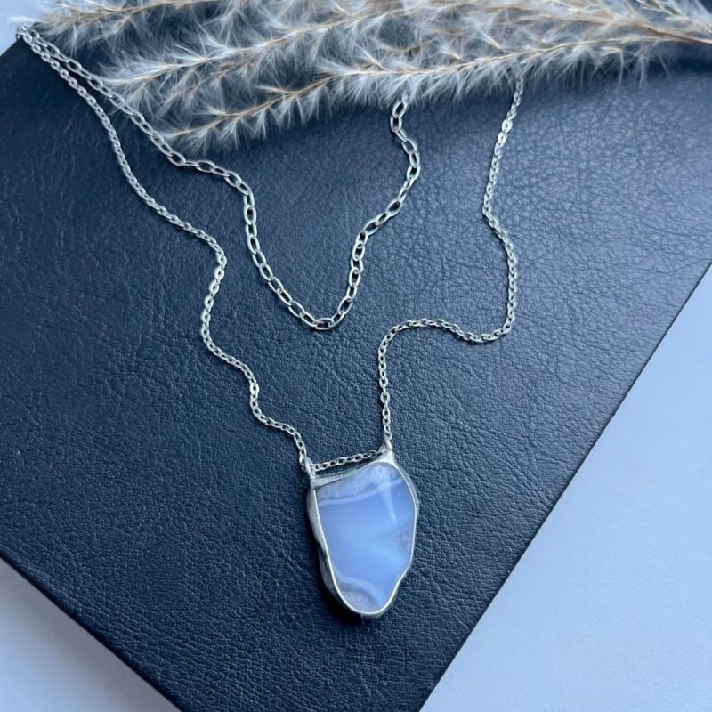 náhrdelník chalcedon - Oceán