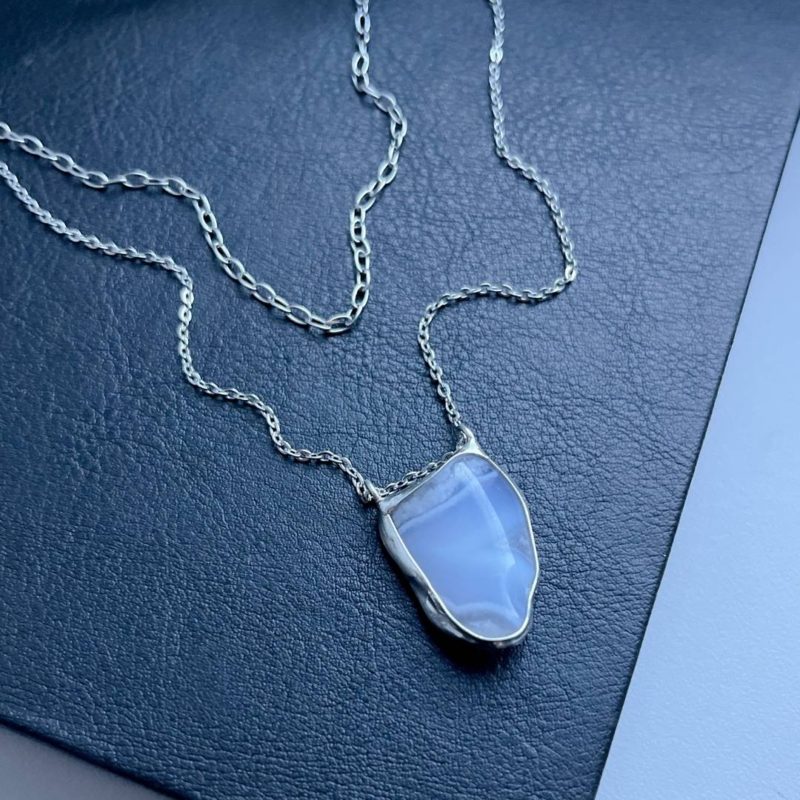 náhrdelník chalcedon - Oceán
