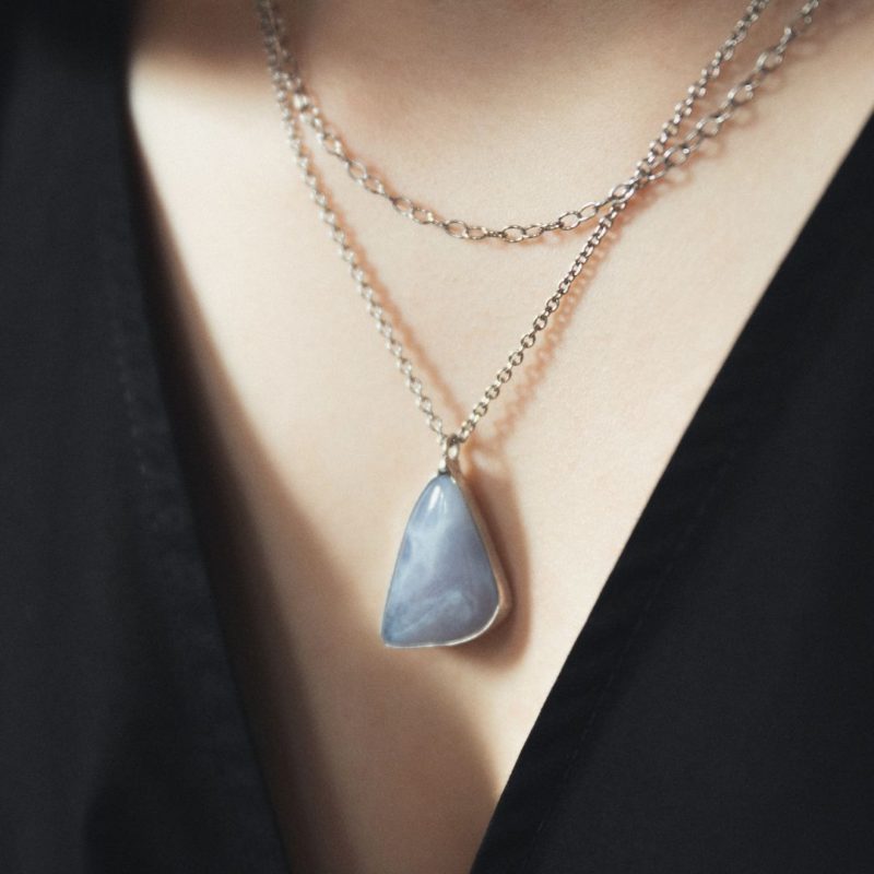 náhrdelník chalcedon - Oceán