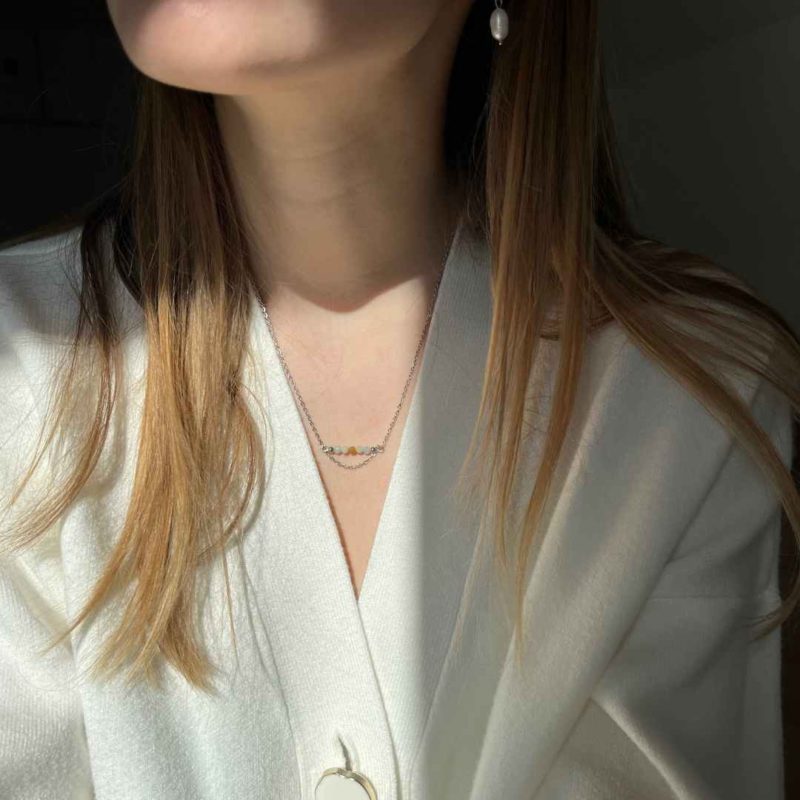 minimalistický náhrdelník amazonit
